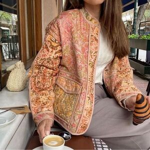 Free People Multicolor Quilted Jacket